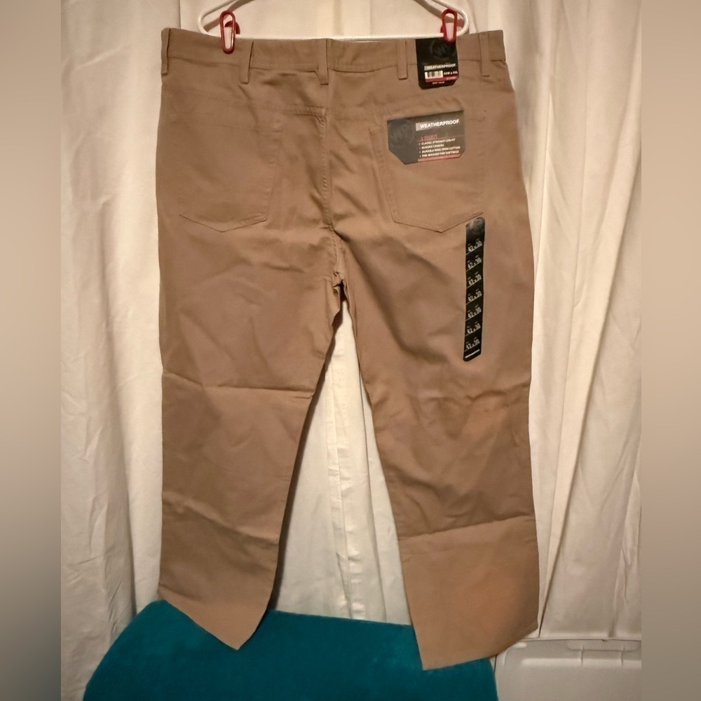 Weatherproof Men's Sz 42x30 100% Cotton Khaki Jeans NWT
